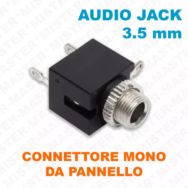 PRESA AUDIO JACK 3,5 mm MONO CONNETTORE FEMMINA DA CIRCUITO STAMPATO 3 PIN -4 PZ