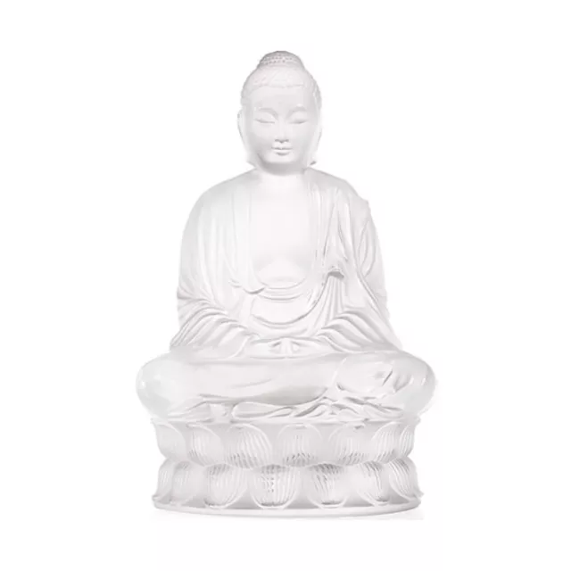 Lalique Small Buddha Sculpture Clear Crystal Free UK Postage (10140200)