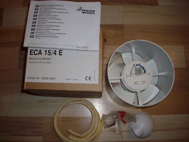 MAICO ROHREINSCHUBVENTILATOR ECA 15/4 E NEU EUR 45,00 - PicClick DE
