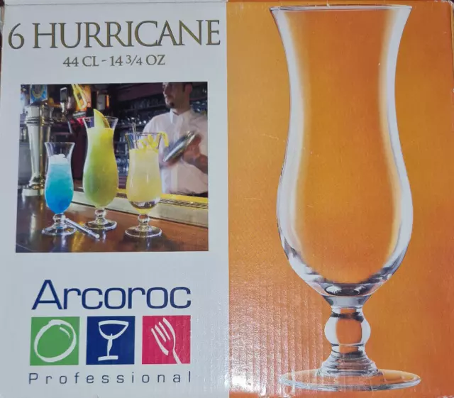 Glas Arcoroc Hurricane Kombiniert Durchsichtig Glas 6 Stück [44 cl] 2