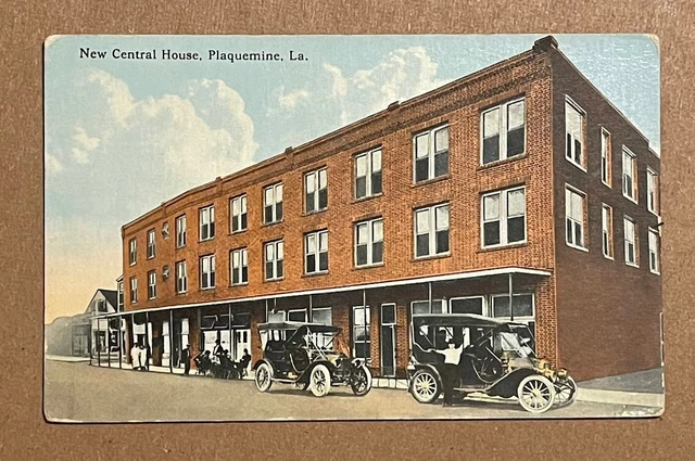 Vintage  Postcard Louisiana  New Central House, Plaquemine, La.