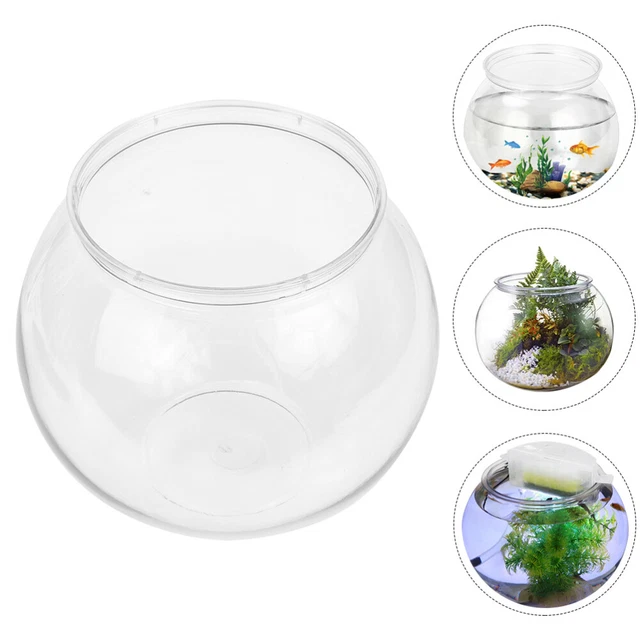 Portable Fish Tank Plant Office Circle Vase Small Betta Bowl