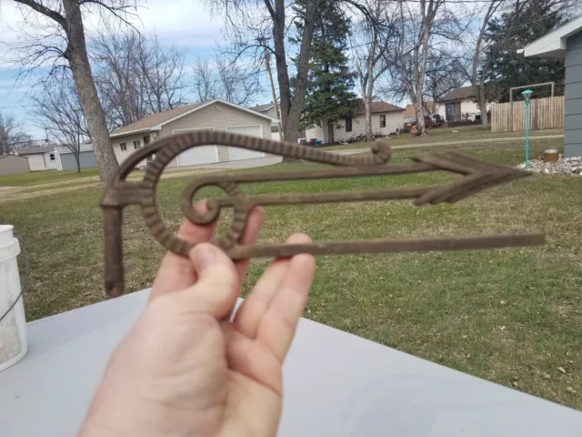 Antique Vintage Swing Arm Iron Curtain Drape Hanger Rods Art Nouveau Deco Arrow