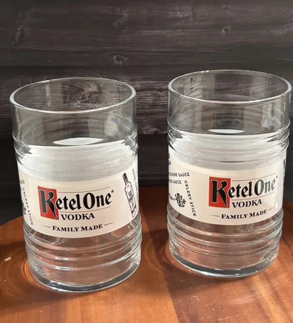 Set Of Two (2) Kettle One 16 Oz Ultimate Bloody Mary Glasses!