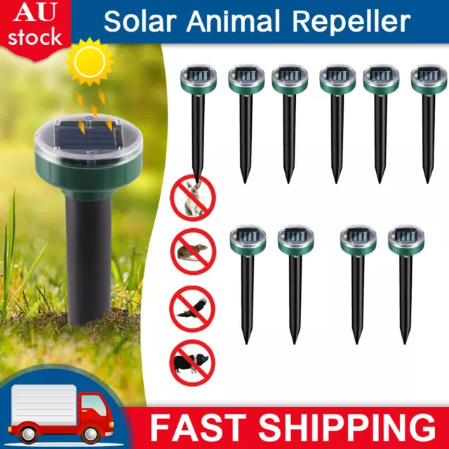 1-20x Gardeon Snake Repeller Multi Pulse Ultrasonic Solar Powered Pest Repellent