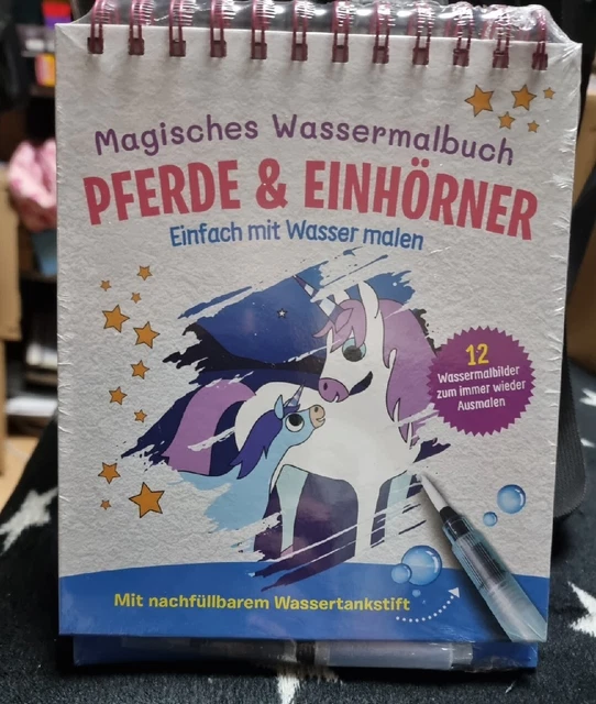 Magisches Wassermalbuch PFERDE & EINHÖRNER Neu