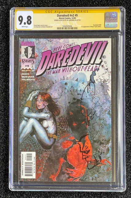 Joe Quesada Sketch CGC 9.8 SS Daredevil #9 Mack 1st Echo Maya Lopez Disney+ TV