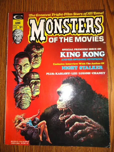 Monstres De The Films #1 Barry Smith King Kong Dracula Revue Curtis Marvel