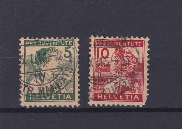 Stamps-Switzerland 1915 Pro-Juventute Children's fund SG J1a-J2 used set Michel