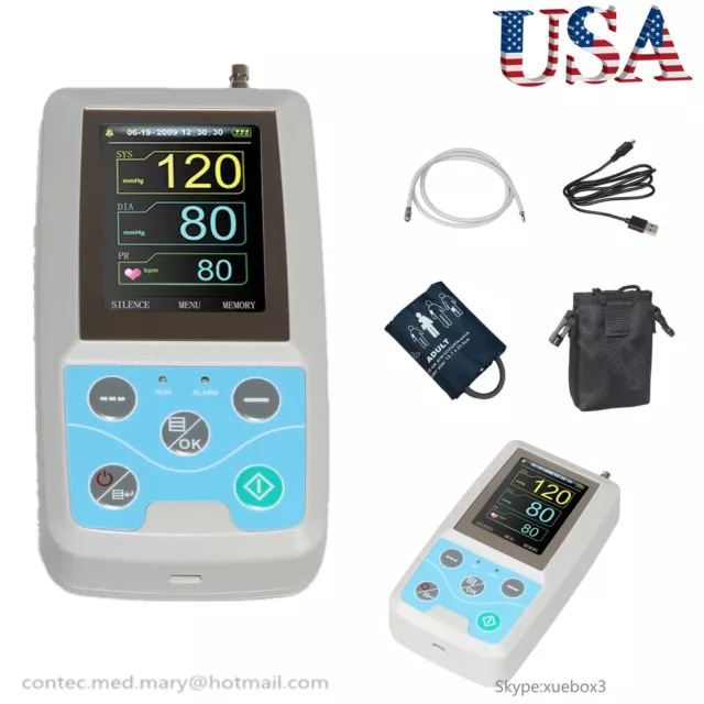 ABPM50 Automatic Ambulatory Blood Pressure Monitor 24Hour NIBP,adult +large cuff