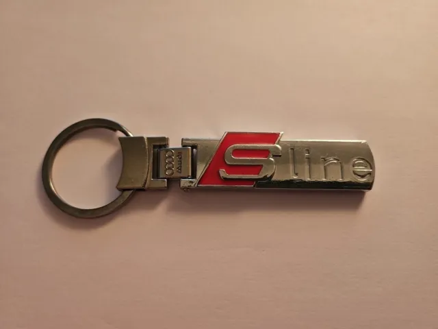Porte-clés en Cuir & Acier inoxydable Logo Audi A1/A2/A3/A5/A6 TFSI SLINE
