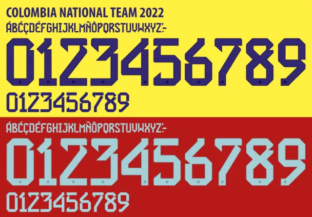 Name&Number Set For Colombia 2022 Home/Away National Team Football Soccer