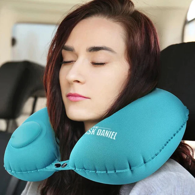 Inflatable U-Shape Travel Pillow Neck Pillow Car Head Rest Air Pillows Cushion f
