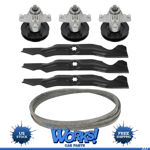RAParts (3) Replacement Blades Fits Cub Cadet 50 Decks, 742-04053 942-04053C RZT 50 LTX