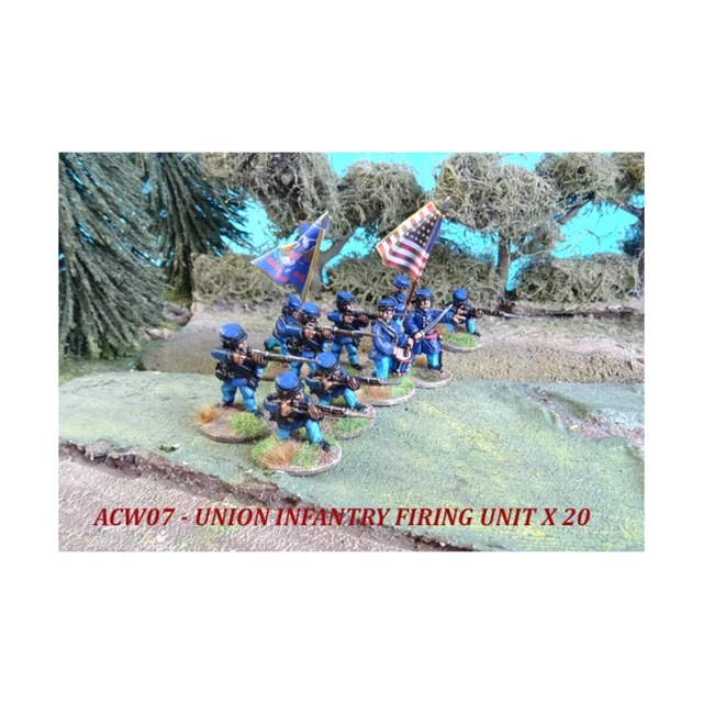 AW MINIS ACW Union Mini 28mm Infantry Firing Unit Pack New $34.95 ...