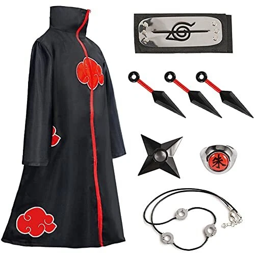 Amycute Costume Akatsuki Itachi Cape Cosplay Deguisement Akatsuki Uchiha Itac...