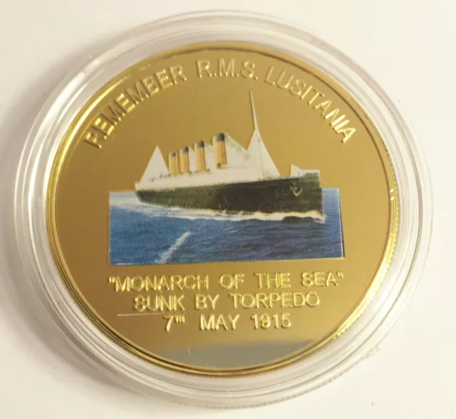 NEW 2015 Remember RMS LUSITANIA 1 Oz Coin C.O.A. LTD 1,000 (No Tin) 2