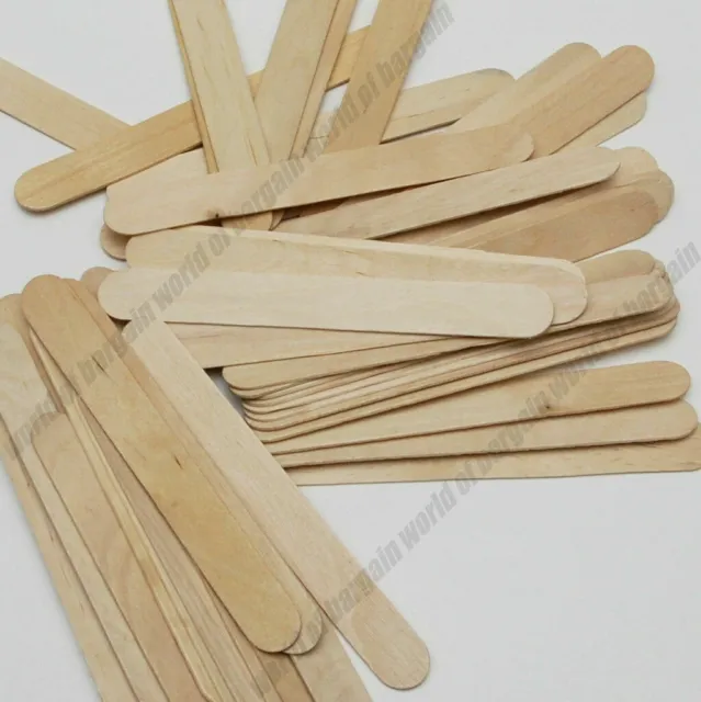 EXTRA JUMBO Wood Popsicle Sticks 0.95 x 8 Wooden Art Craft Stick School  50Pcs