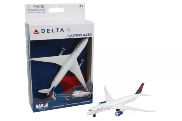 6 Inch Airbus A350 Delta Airlines Diecast Airplane Model APPROX 1/438 Scale