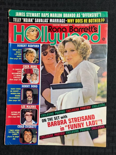 1974 Dec RONA BARRETT"S HOLLYWOOD Magazine VG 4.0 Robert Redford / Streisand