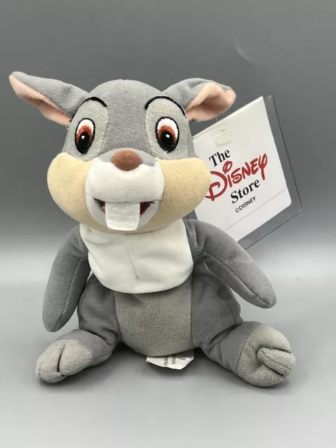 Disney Store Bambi Thumper 8” Bean Bag Soft Toy Plush New Retired Rare Vintage