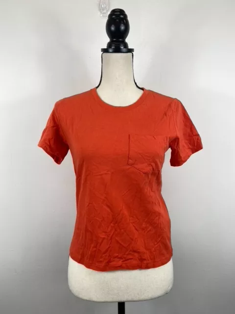 Everlane Women's Orange Short Sleeve Pocket T-Shirt SZ XXS