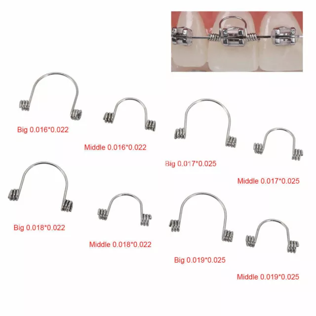 10 Pcs Dental Orthodontic Anterior Teeth Torque Rectangular Springs L/M/S