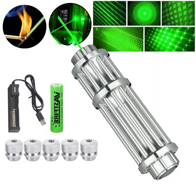 2000m Green Laser Pointer Pen SOS High Power Laser Visible Beam Light Torch UK