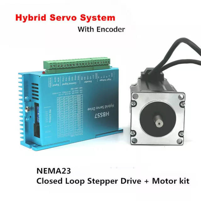 3.6NM Nema23 Closed Loop Stepper Motor Hybrid Servo Driver Control System 428Oz-