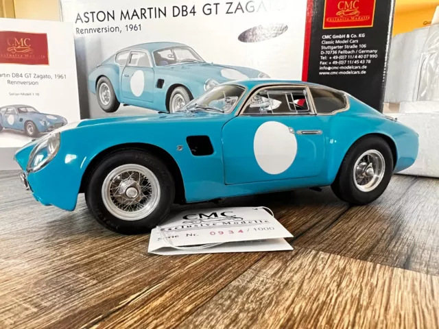 Aston Martin Db4 Gt Zagato 1961 Blue Le 1000 Pièces 1/18 - Cmc M-140 3