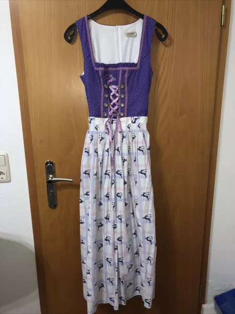 Tolles Dirndl Trachtenkleid Balkonett Kleid  Landhauskleid Tracht Gr 40 Hirsche