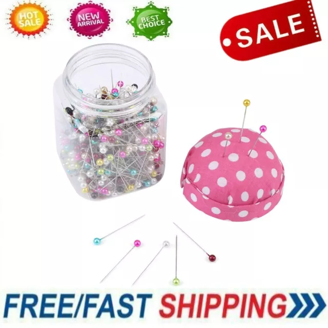 500PCS/Set Sewing Pins Ball Glass Head Pins Straight Quilting Pins Accessories