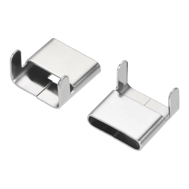 201 Acier Inox Sangle Joint 22x23x14mm pour 19mm Bande Paquet 100