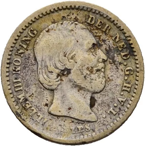 Niederlande Willem 5 Cents 1850 Silber  0,7 g   Original  #MSJ95