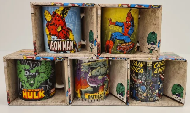 BNIB Marvel Mugs - Job Lot Of 11