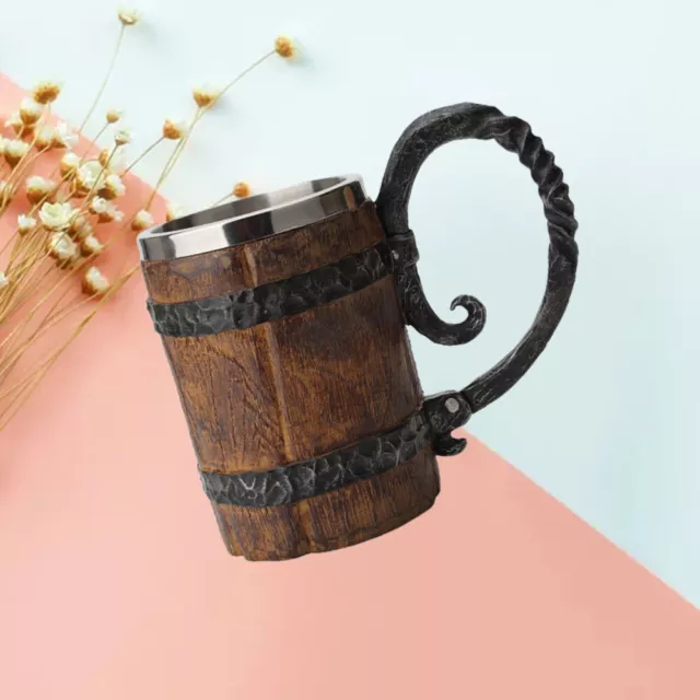 Crafted Coffee Tea Mug Wooden Beer Tankard Practical Bar Cup