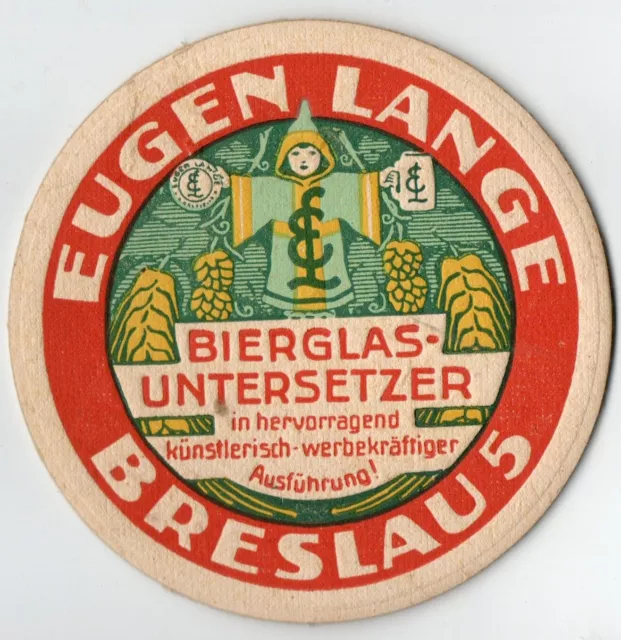 VK Bierdeckel*Eugen Lange Breslau*Einseitig