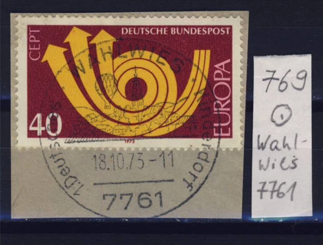 BUND Nr. 769 gestempelt Bfst SST 1. Deutsches Wahlwies Kinderdorf 7761 18.10.73