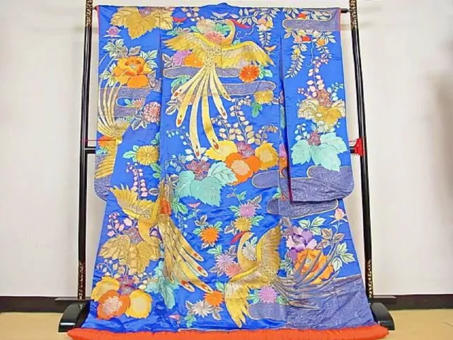 Japanese Kimono Uchikake Wedding Pure Silk japan 1588