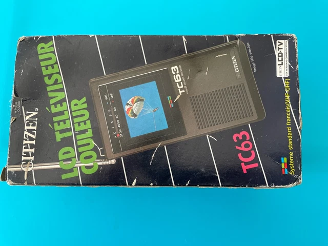 TÉLÉVISEUR VINTAGE LCD Citizen TC63 Télé Pocket EUR 50,00 - FR
