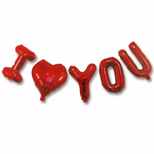 16"I Love You Foil Reusable Balloons Valentines Day Wedding Red Decor G4546