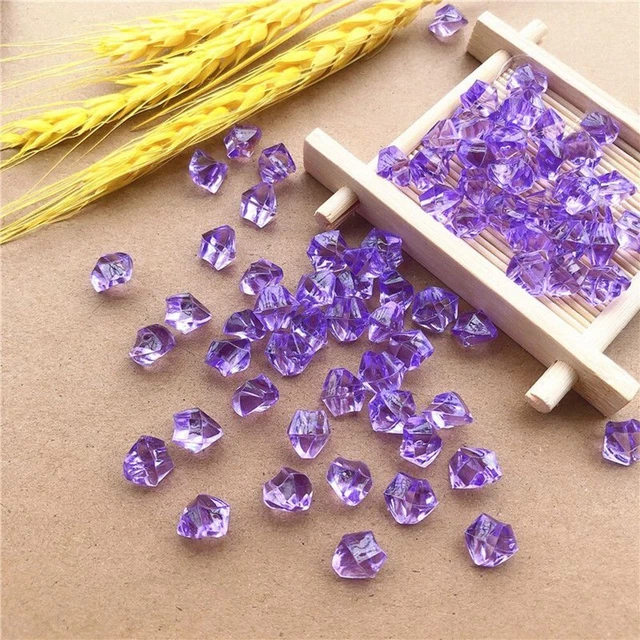 200x Acrylic Plastic Gem Stone Ice Rocks Table Scatter Vase Fish Tank Decoration
