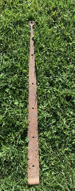 Antique Hand Forged Iron Barn Door Strap Hinge 38" x 2 1/2"