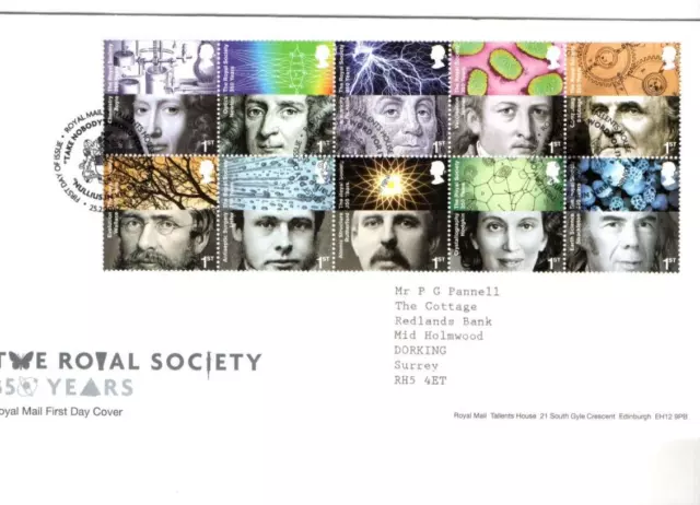 2010 The Royal Society 350 Years - Tallents House H/S Fdc From Collection B41