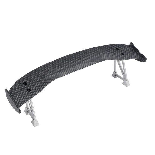 Aileron arrière ALUMINIUM 240mm + supports carbone voiture rc 1/5 Genius XR4, Mecatech - NOIR