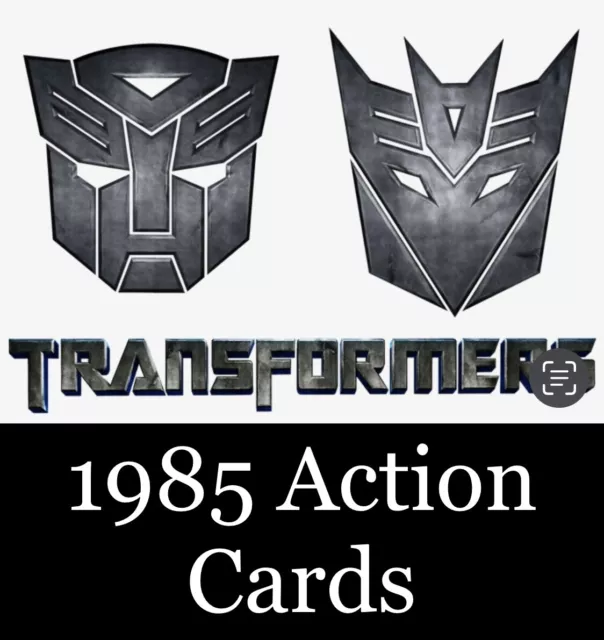 1985 Hasbro Transformers Action Cards Trading Cards Complete Your Set U Pick