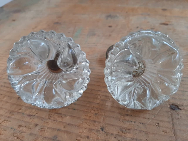 2 POMELLI MANIGLIE In Vetro Di Murano Anni 40 Vintage EUR 20,00