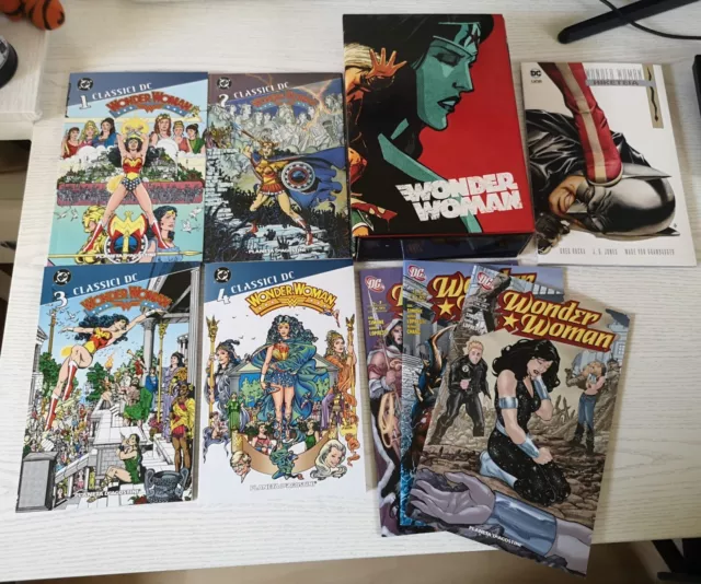 Lotto Wonder Woman George Perez 1-4 + volumi vari Hiketeia Planeta Rw Lion