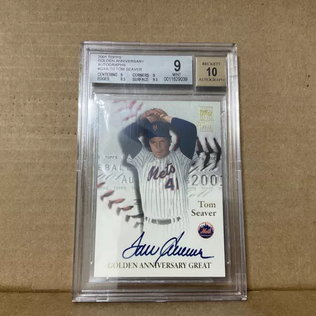 2001 Topps Golden Anniversary Autographs #GAATS Tom Seaver Auto Beckett 9 2001 Topps Golden Anniversary Autographs #GAATS Tom Seaver Auto Beckett 9