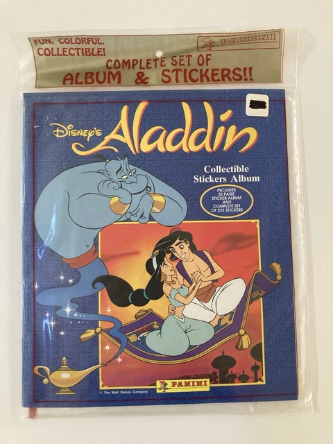 1994 PANINI ALADDIN Complete Sticker Set w/Album NEW SEALED Vintage 232 ...